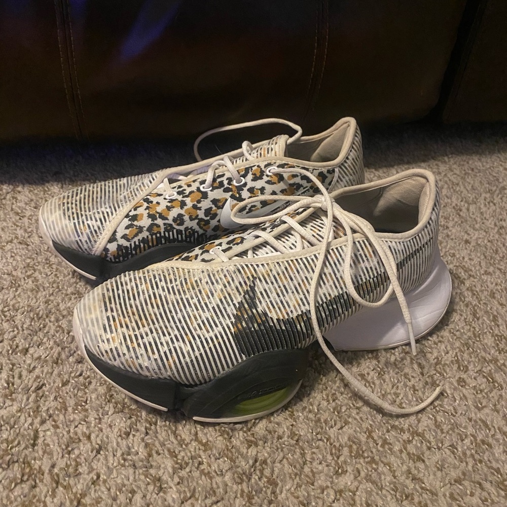 Nike Women's Sneakers - Cream, Black, and Yellow
